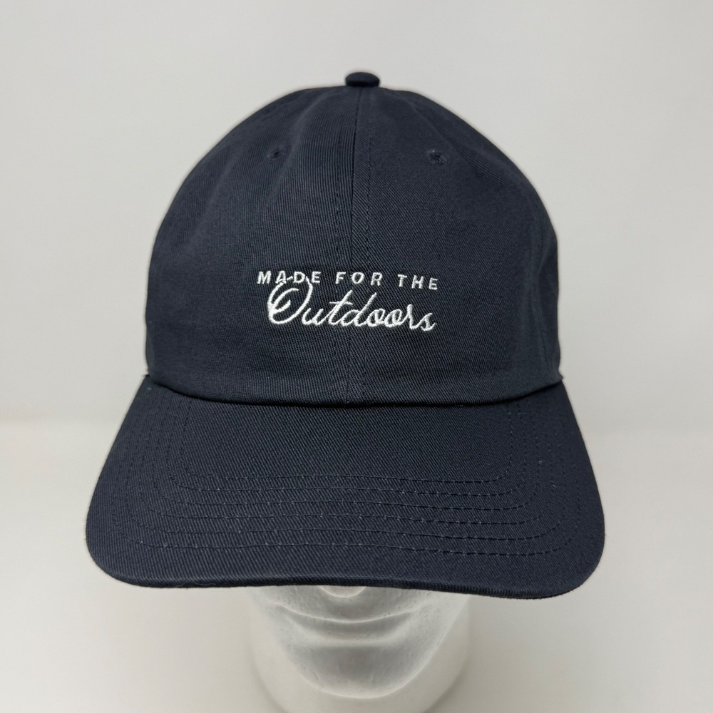 Poncho Outdoors Made For The Outdoors Navy Blue Cotton Dad Hat Baseball Cap